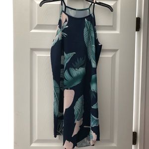 Blue Palm Dress